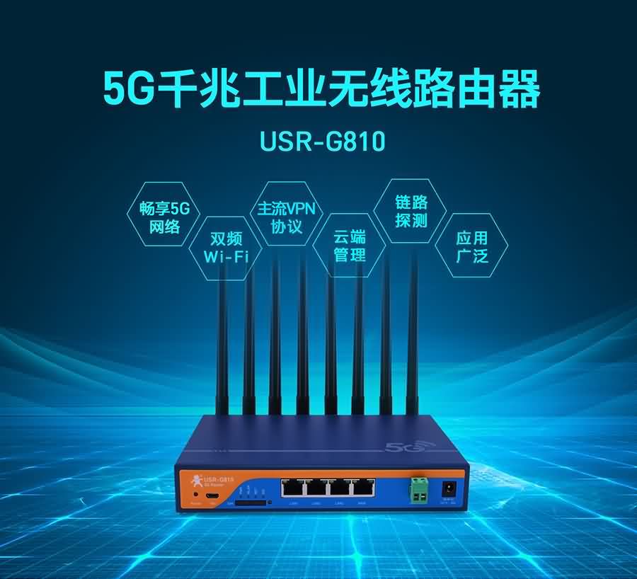 山东有人5G千兆工业无线路由器USR-G810已上市-芯城品牌采购网